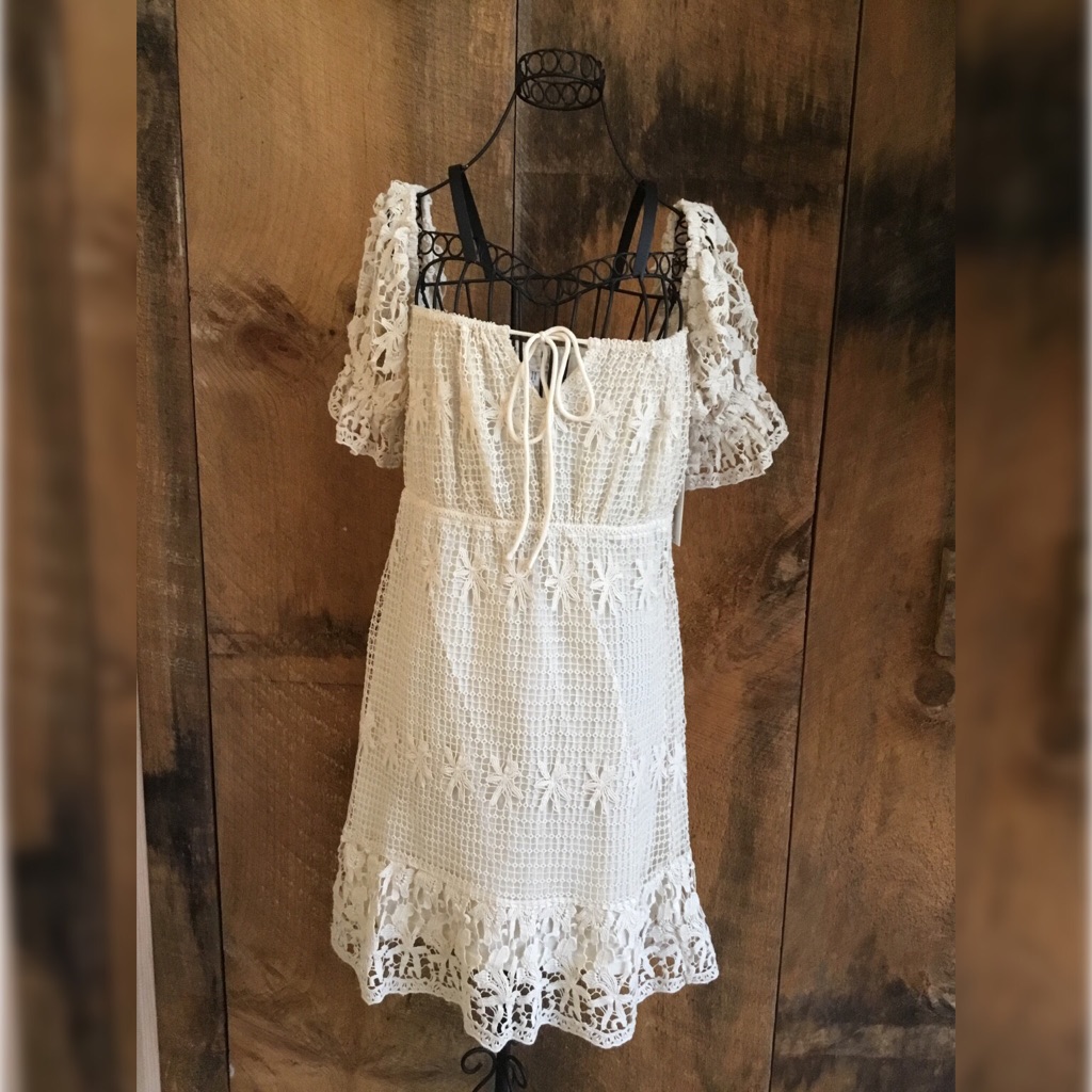 Nwt Winston White Off Shoulder Dress M